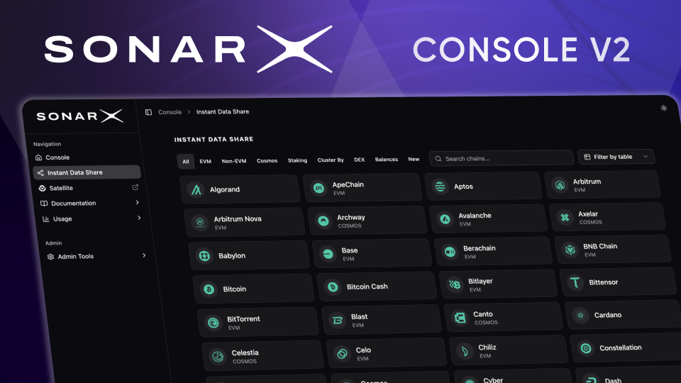 Console 2.0: A New Way to Explore SonarX