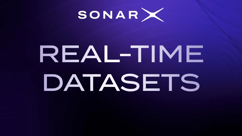 SonarX Launches Real-Time Datasets