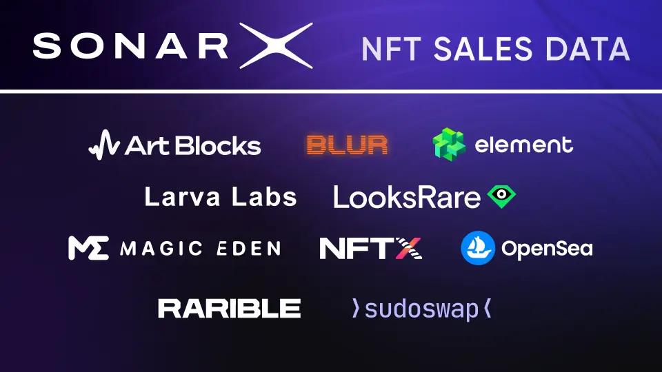 SonarX Launches Comprehensive NFT Sales Data for Ethereum and Base